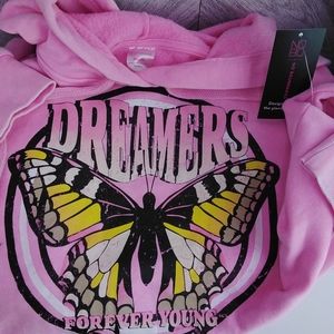 No Boundaries Juniors Graphic Mineral Wash Tunic Hoodie Sz: XXL (19)